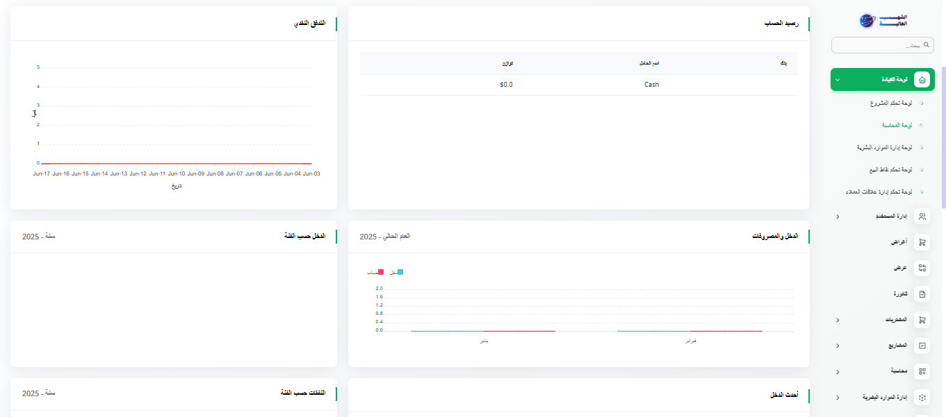 نظام إدارة المشاريع من الشهب العالمية jhkk